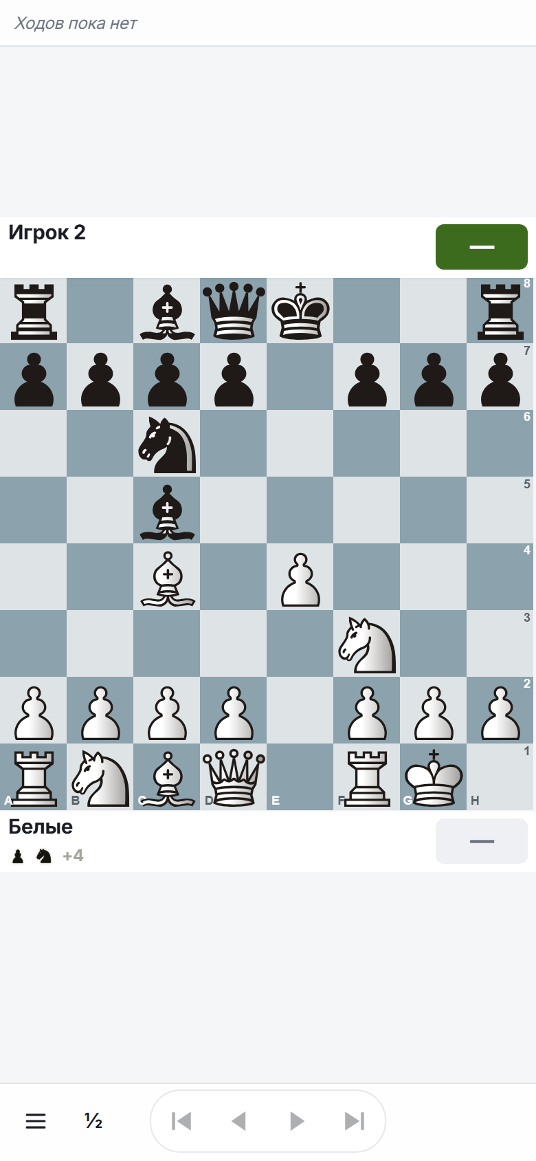 Партия в Chess Max: доска с фигурами